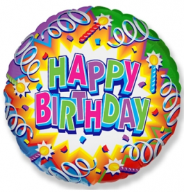 Folinis balionas „Happy birthday“