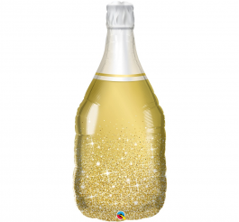 Auksinis šampano butelis