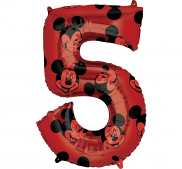 Skaičius 5 su Mikiu