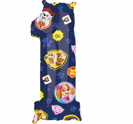 Skaičius 1 su šunyčiais patruliais