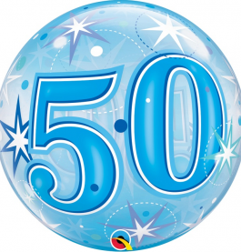 50 Birthdays mėlynas