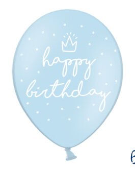 Happy Birthday žydras su taškučiais