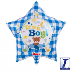 It’s A Boy Bear Gingham Blue