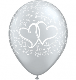 Hearts, metalic silver