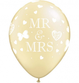 MR. & MRS, metalic Ivory