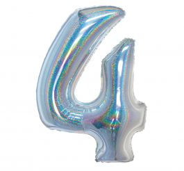 Skaičius 4 holografinis 76 cm