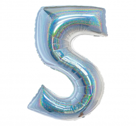 Skaičius 5 holografinis 76 cm