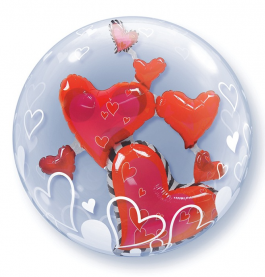 Bubble double „Heart in a balloon Heart“