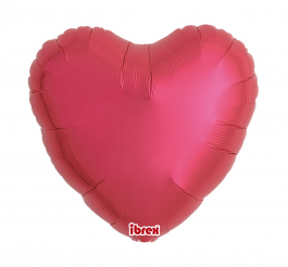 Heart Metallic Red
