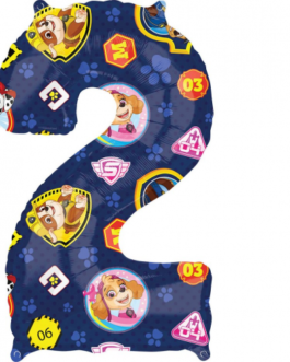 Skaičius 2 su šunyčiais patruliais