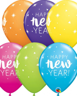 Helio balionas „New Year Sparkle Confetti, tropical“