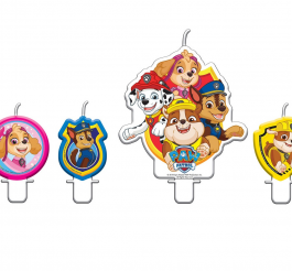 Paw Patrol candles 4 psc.