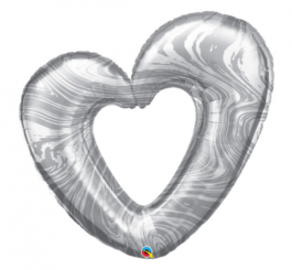 Sidabrinė marmuro širdis