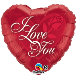 I Love You on a rose
