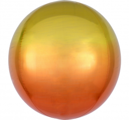 Ombre kamuolys, geltona ir oranžinė