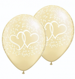 Su širdelėmis dramblio kaulo spalvos