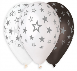 Baltas su žvaigždutėmis