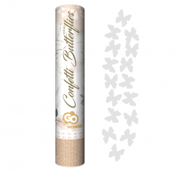 Konfeti patranka balti drugeliai