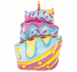 Spalvotas gimtadienio tortas