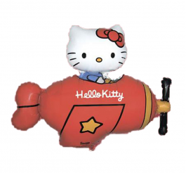 Hello Kitty Lėktuvas raudonas