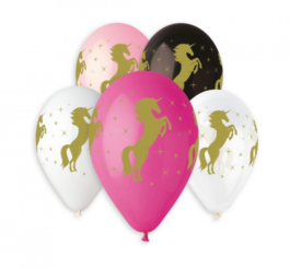 Premium helium balloons Gold Unicorn